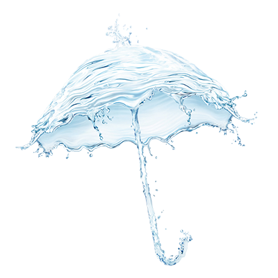 Imagen de un paraguas de agua